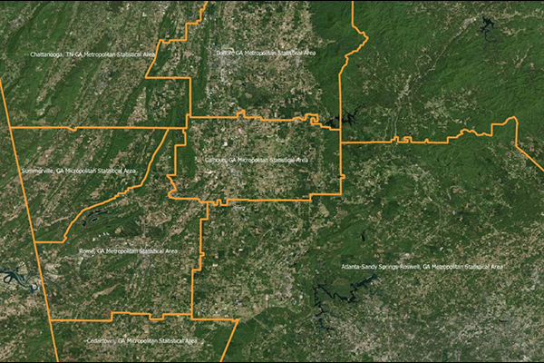 Precisely's Core Based Statistical Areas (CBSAs) dataset provides the geographic boundaries and point information for 900+ statistical areas