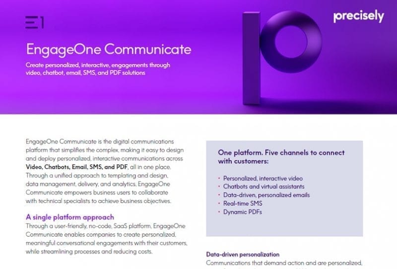 EngageOne Communicate EngageOne Communicate