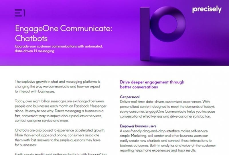 EngageOne Communicate Chatbots EngageOne Communicate Chatbots