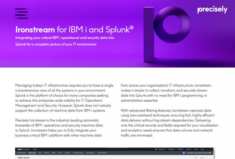 Ironstream for IBM i and Splunk