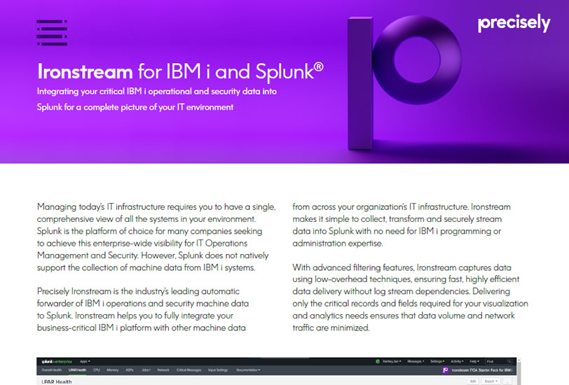 Ironstream for IBM i and Splunk Ironstream for IBM i and Splunk