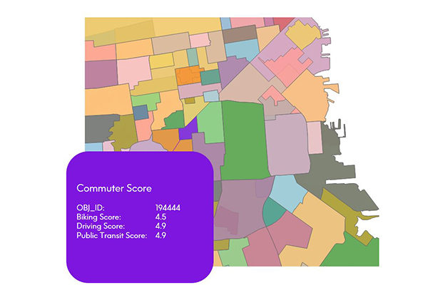 Transportation Data: Commuter Score for Points of Interest