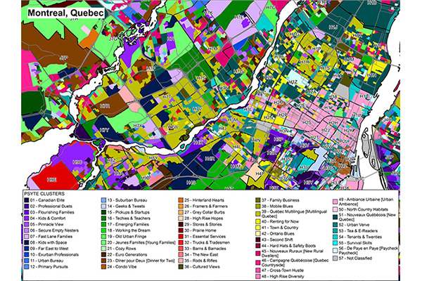 PSYTE HD Financial: See financial classification of Canada neighborhoods