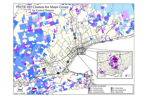 PSYTE HD: Canada geodemographic data for deeper consumer insights