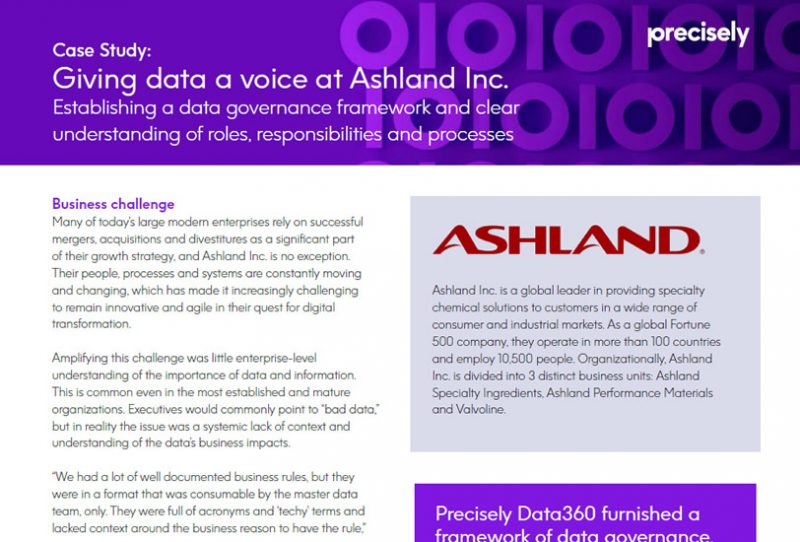 Giving data a voice at Ashland Inc