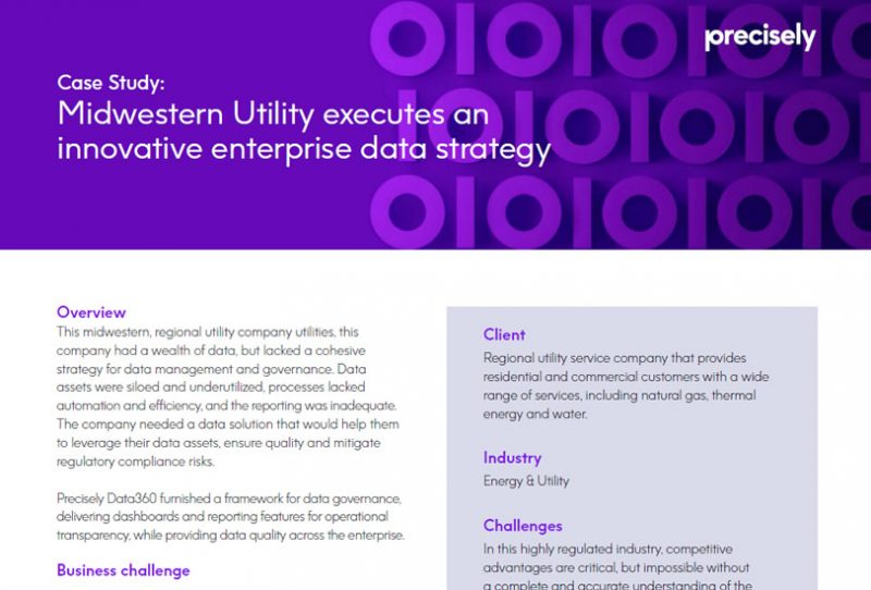 Midwestern Utility executes an innovative enterprise data strategy