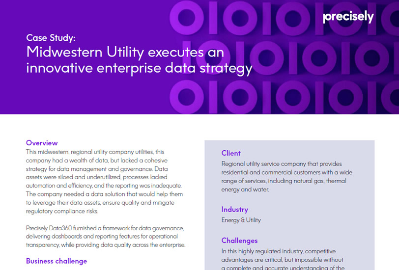 Midwestern Utility executes an innovative enterprise data strategy
