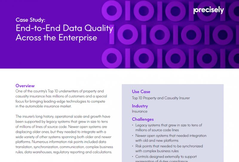 Property and Casualty Insurer Integrates Current and Legacy Systems
