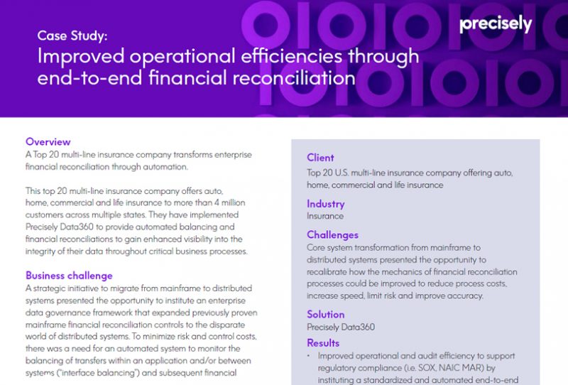 Operational Efficiencies: Improved Through Financial Reconciliation
