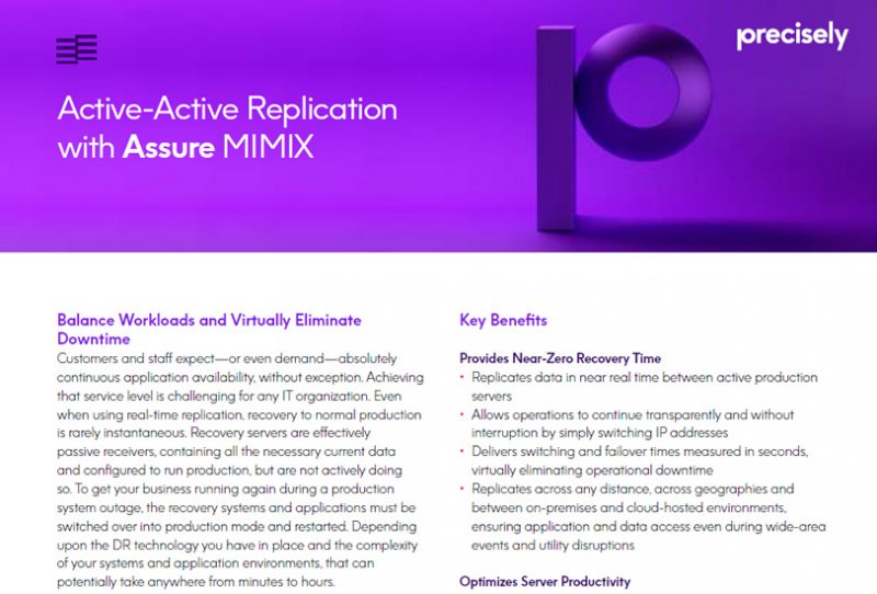 Active-Active Replication with Assure MIMIX Active-Active Replication with Assure MIMIX