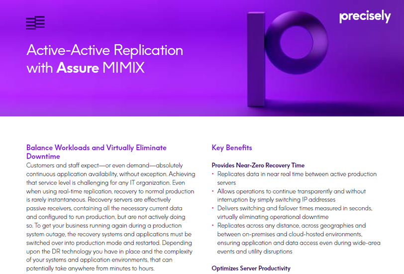 Active-Active Replication with Assure MIMIX