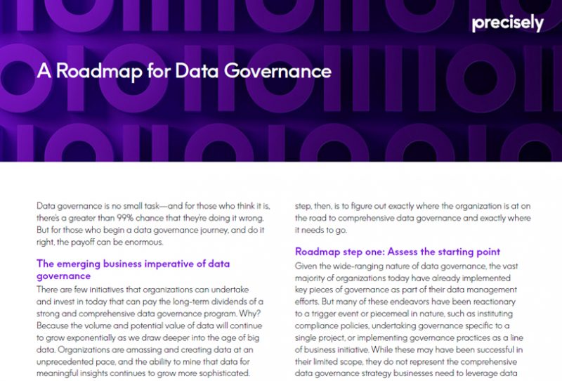 A Roadmap for Data Governance