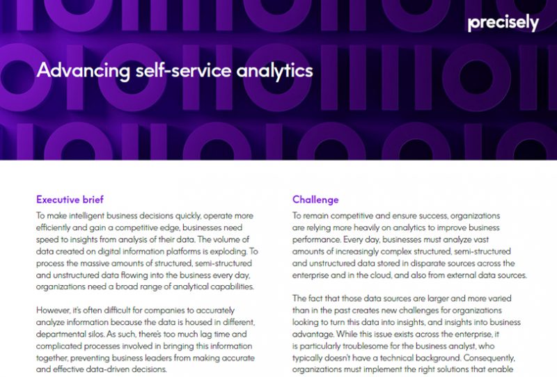Advancing self service analytics