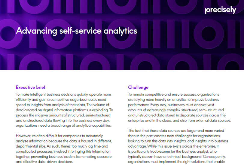 Advancing self service analytics