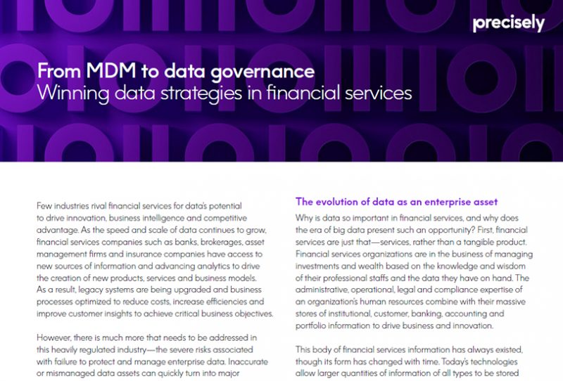 From MDM to data governance
