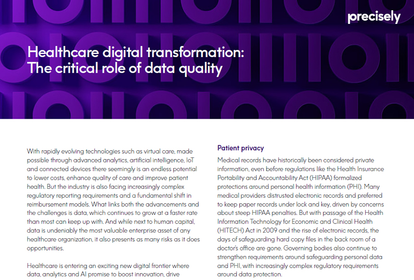 Healthcare Payers: Digital Transformation The Critical Role of Data Quality