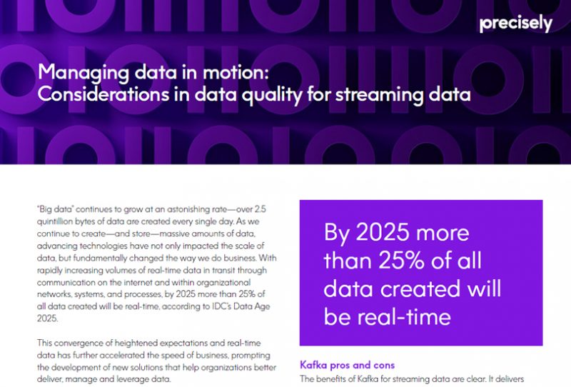 Managing Data in Motion Managing Data in Motion