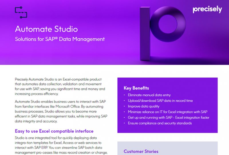 Automate Studio Automate Studio - SAP Data Management Solutions