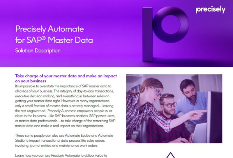 Precisely Automate Solutions for SAP Master Data