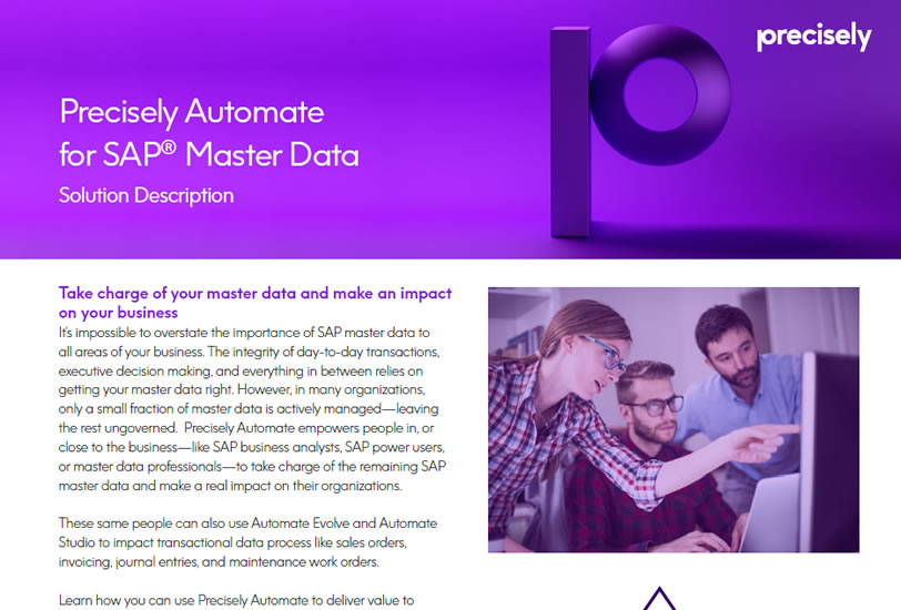 Precisely Automate Solutions for SAP Master Data