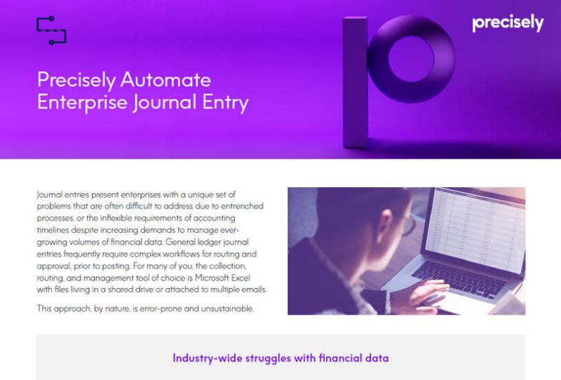 Precisely Automate Enterprise Journal Entry