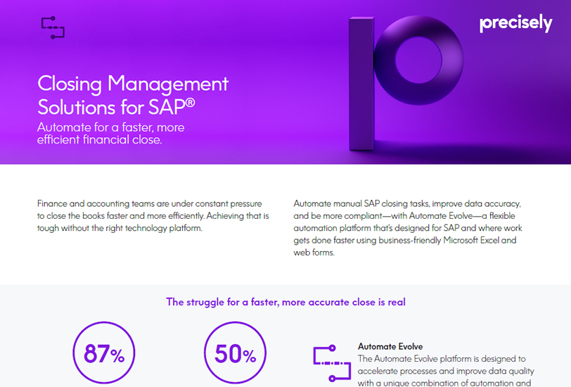 Closing Management Solutions for SAP Automate for a faster, more efficient financial close