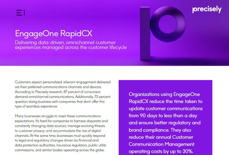 EngageOne RapidCX Solution Sheet