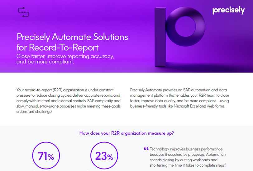 Precisely Automate Solutions for Record to Report
