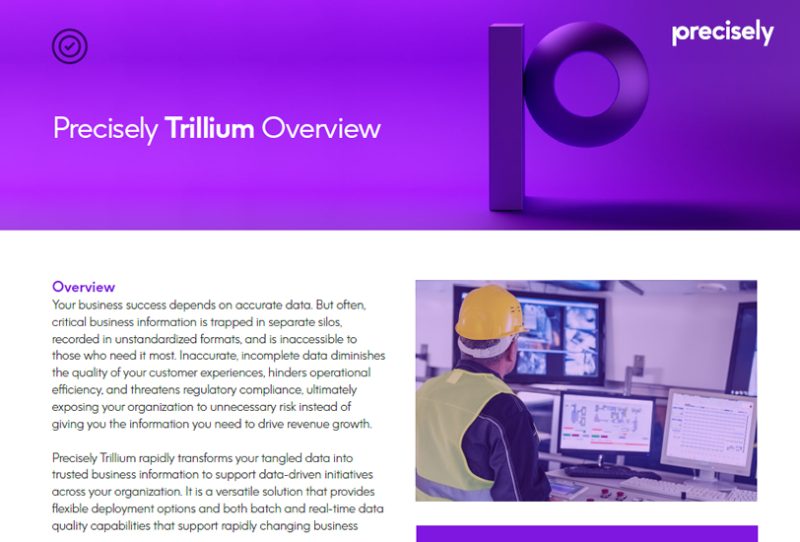 Trillium DQ Overview Trillium DQ Overview