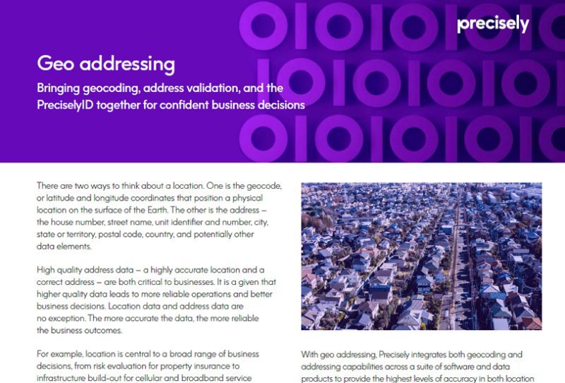 PreciselyID & Geo Addressing White Paper PreciselyID & Geo Addressing White Paper