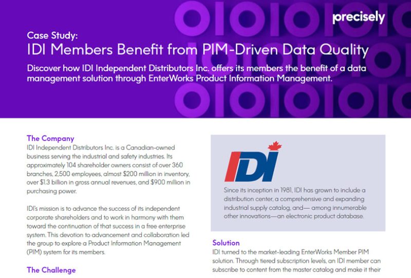 IDI Members Benefit from PIM-Driven Data Quality