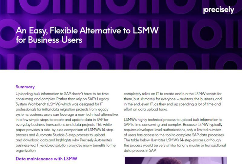 An Easy, Flexible Alternative to LSMW for Business Users