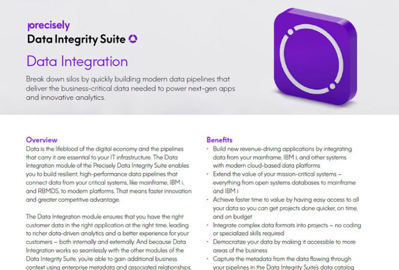 Precisely Data Integrity Suite - for Data Integration