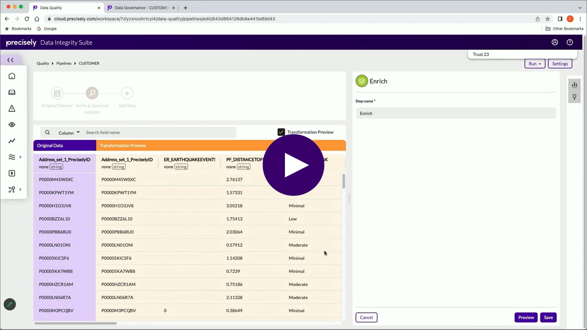 Enriching Addresses in a Data Quality Pipeline Demo