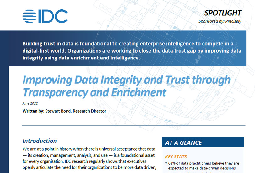 Improving data integrity and trust through transparency and enrichment