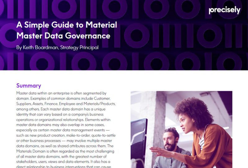 Simple Guide to Material Master Data Governance