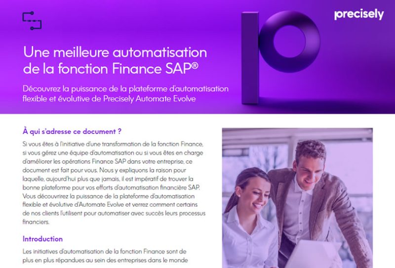 Une meilleure automatisation de la fonction Finance SAP