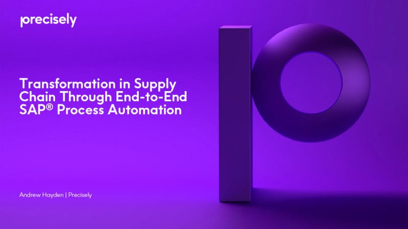 Transformation in Supply Chain Through End-to-End SAP® Process Automation
