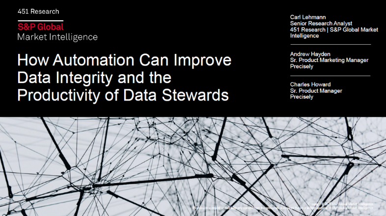 How automation can improve data integrity and the productivity of data stewards