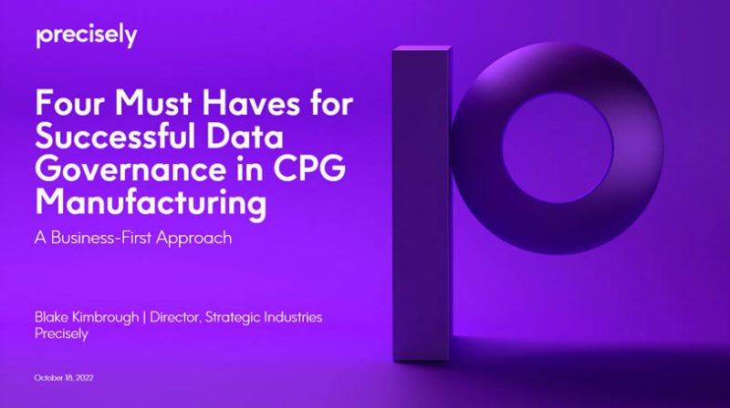 Four Must-Haves for Successful Data Governance in CPG Manufacturing