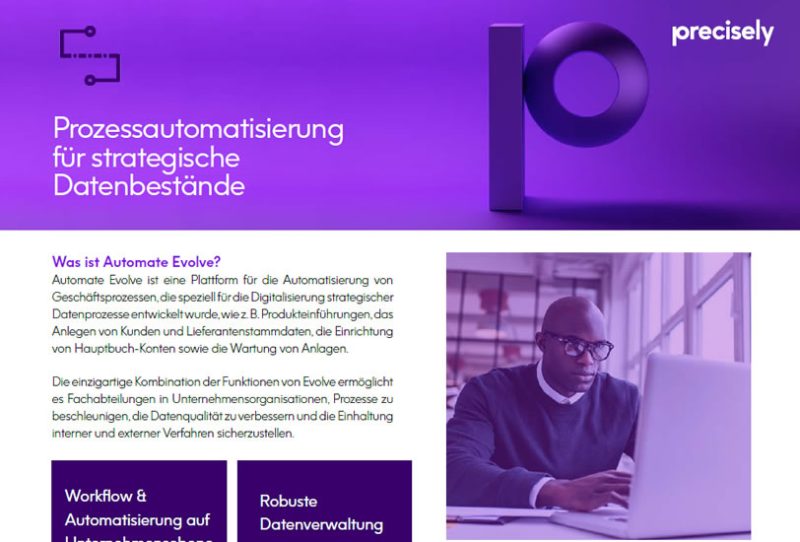 Prozessautomatisierung für strategische Datenbestände Prozessautomatisierung für strategische Datenbestände