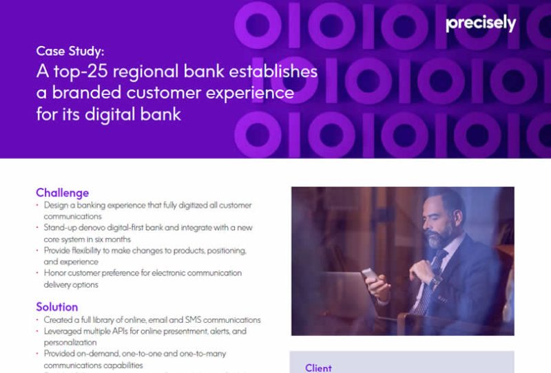 A top-25 regional bank establishes a branded customer experience for its digital bank