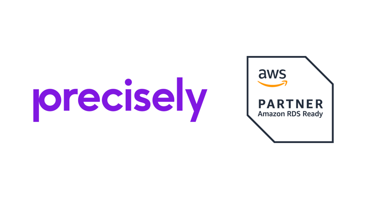 Precisely-AWS Lockup v2 Precisely achieves Amazon RDS Ready Product designation for data integration