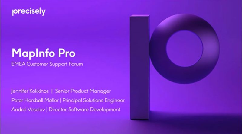 Mapinfo Pro EMEA Customer Support Forum