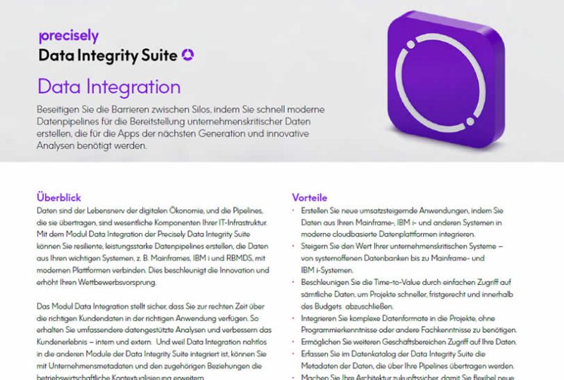 Precisely Data Integrity Suite – Data Integration