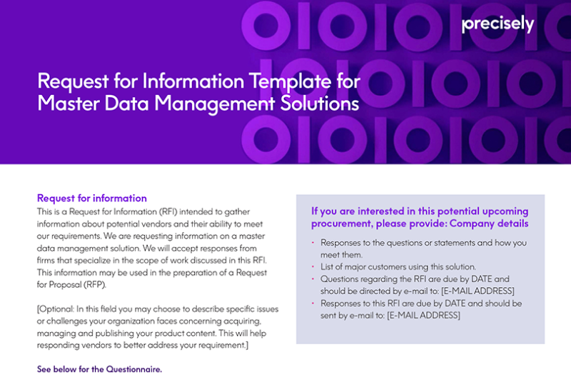 Request for Information Template - MDM Solution