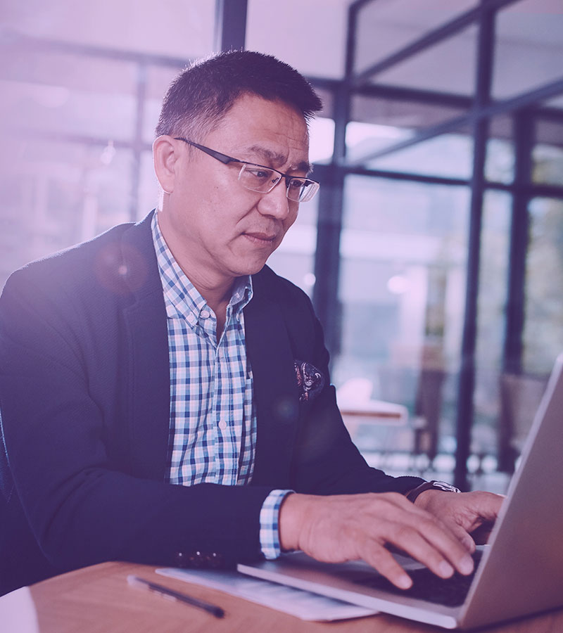 Man on computer