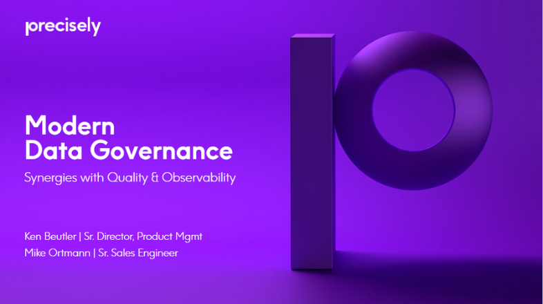 Modern Data Governance - Synergies with Quality and Observability 
