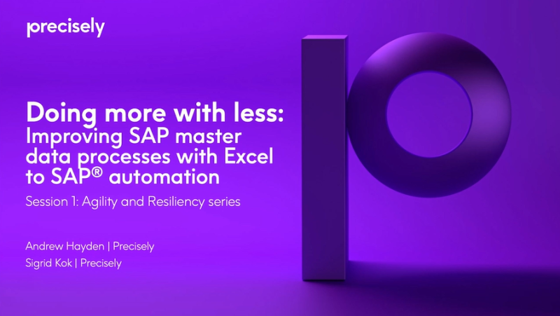 Doing More With Less - Improving SAP® Master Data Processes with Excel to SAP® Automation Doing More With Less - Improving SAP® Master Data Processes with Excel to SAP® Automation