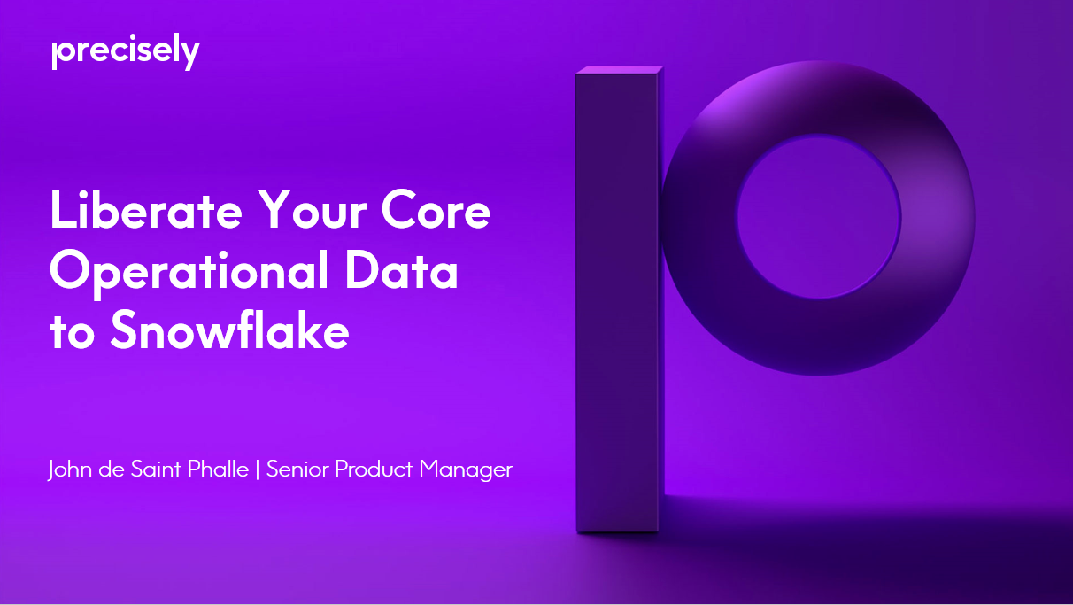 Liberate Your Operational Data to Snowflake Liberate Your Operational Data to Snowflake